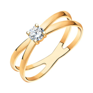Кольцо из золота 585 пробы с фианитом ATOLL 10964