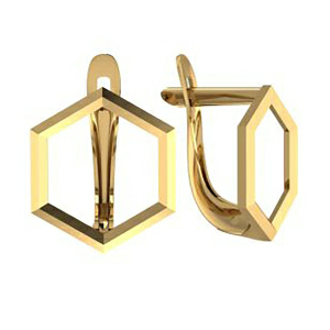Серьги из золота 585 пробы SANIS 01-207187