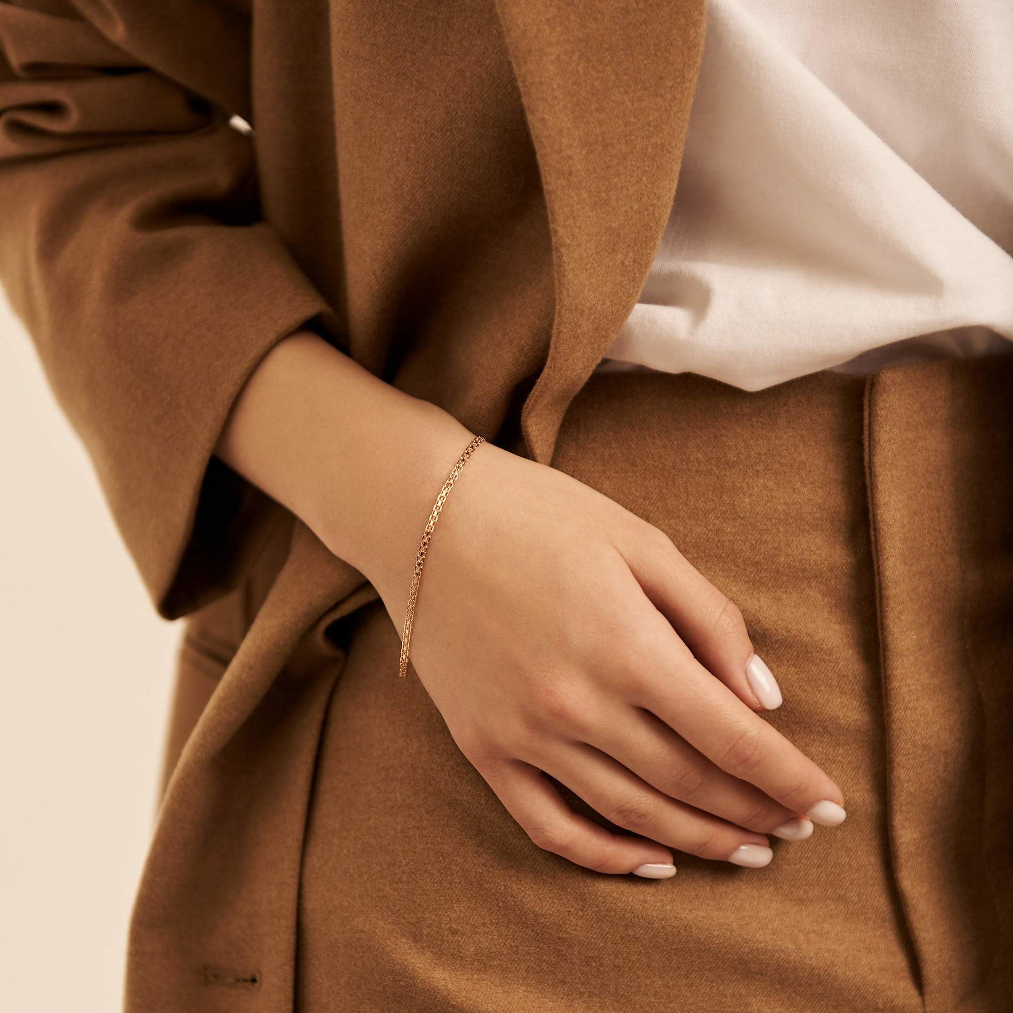 Браслет из золота 585 пробы KRASTSVETMET НБ 12-040 d.0.35 Золото 585 пр.