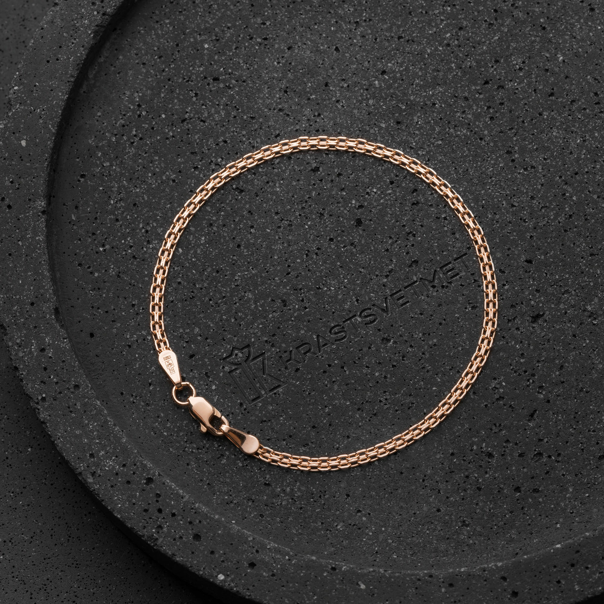 Браслет из золота 585 пробы KRASTSVETMET НБ 12-040 d.0.35 Золото 585 пр.