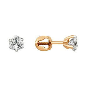 Серьги из золота 585 пробы с топазом DINASTIA 009052-1330