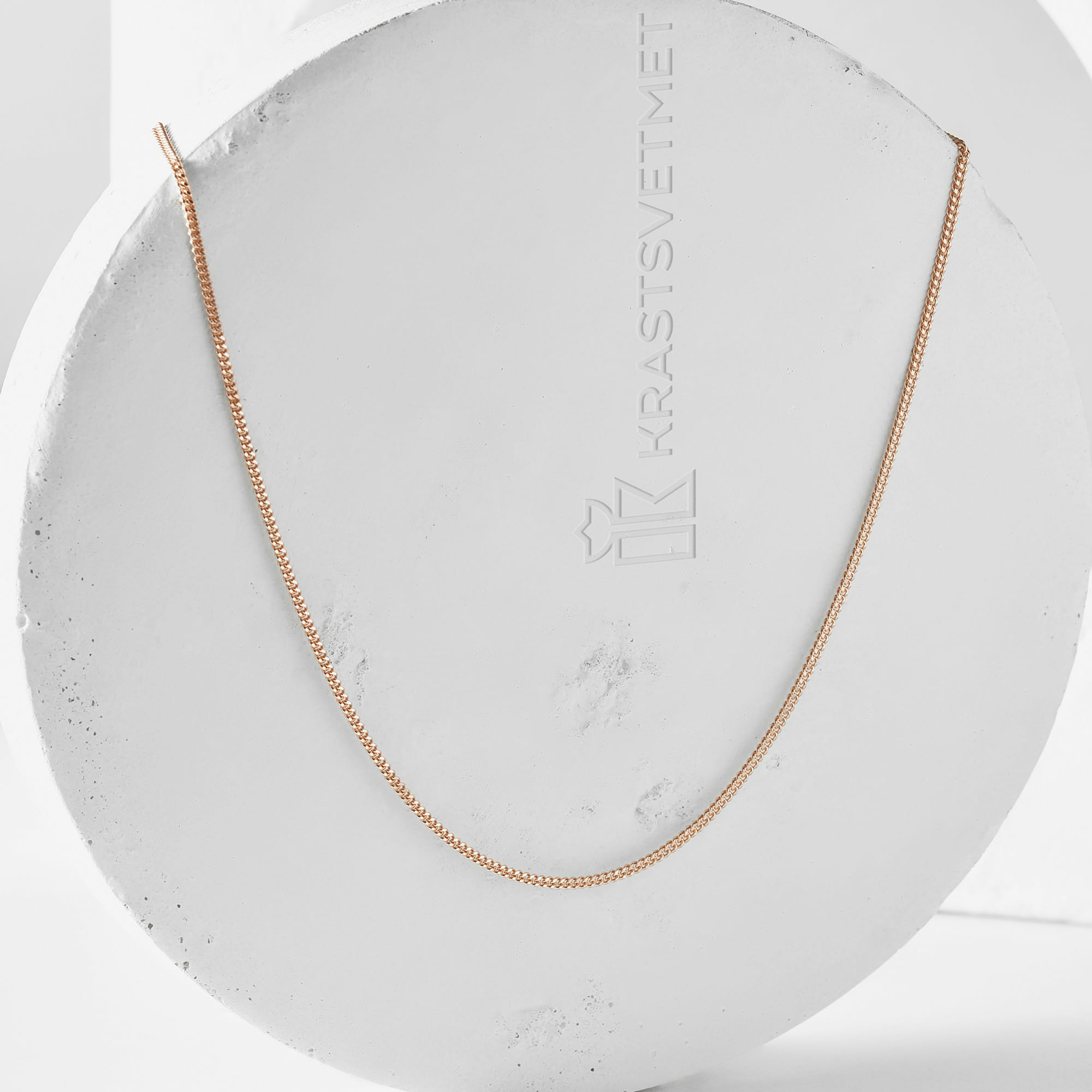 Цепь из золота 585 пробы KRASTSVETMET НЦ 12-002ПГ d.0.40 Золото 585 пр.