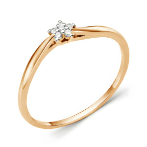 Кольцо из золота 585 пробы с фианитом DINASTIA 000601-1102