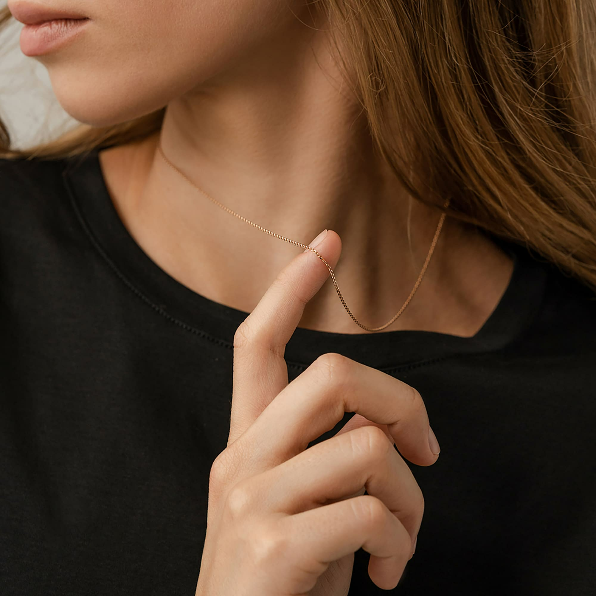 Цепь из золота 585 пробы KRASTSVETMET НЦ 12-053 d.0.35 Золото 585 пр.