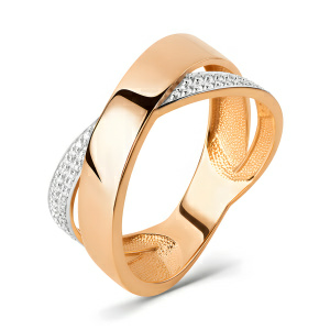 Кольцо из золота 585 пробы с фианитом DINASTIA 022281-1102