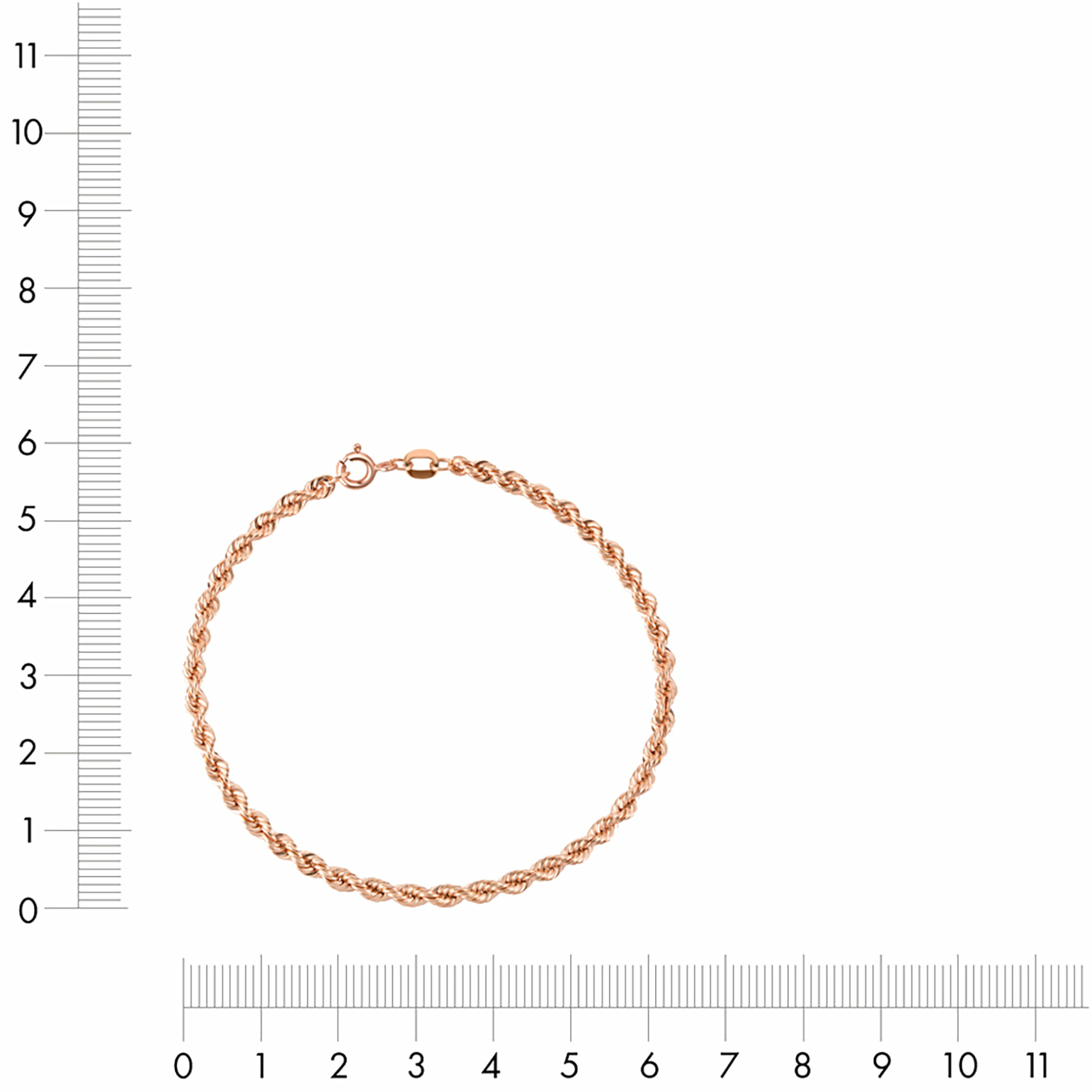 Браслет из золота 585 пробы KRASTSVETMET НБ 12-099 d.0.57 Золото 585 пр.