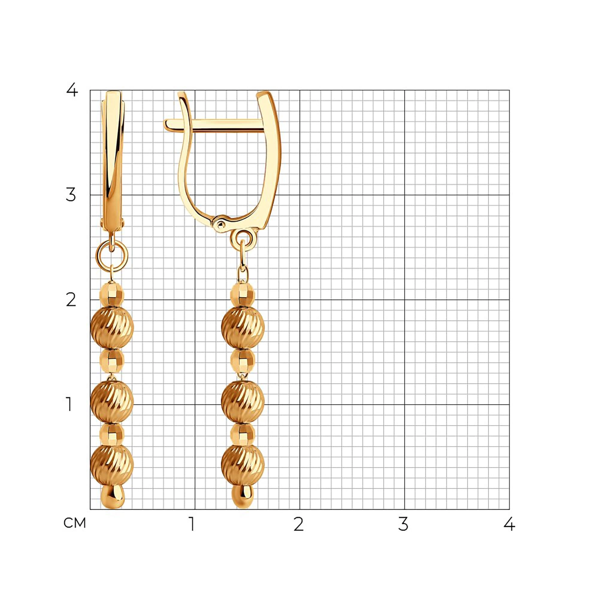 Серьги из золота 585 пробы SOKOLOV 028851 Золото 585 пр.
