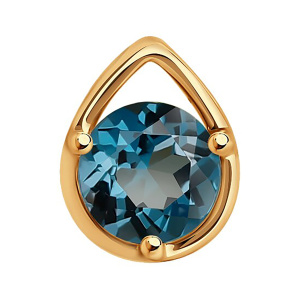 Кулон из золота 585 пробы с топазом SOKOLOV 732878