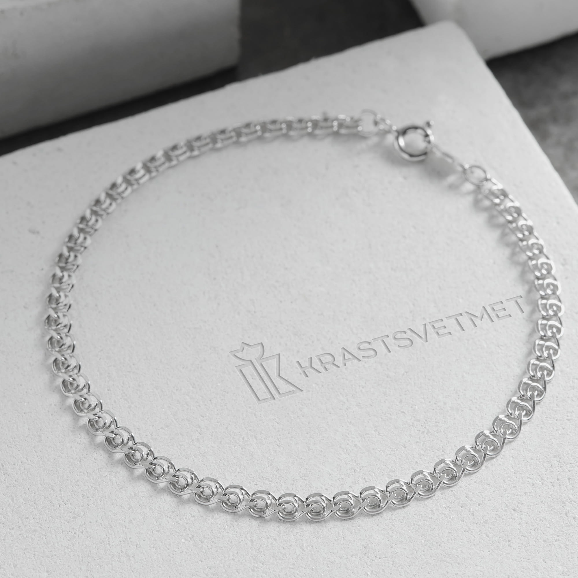 Браслет из серебра 925 пробы KRASTSVETMET НБ 22-087Ю-3 d.0.50 Серебро 925 пр.