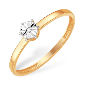 Кольцо из золота 585 пробы с бриллиантом EFREMOV К15119985