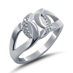 Кольцо из серебра 925 пробы с фианитом SILVER WINGS 2112729555a