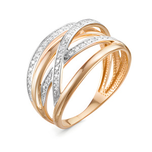 Кольцо из золота 585 пробы с фианитом DEL'TA 118393