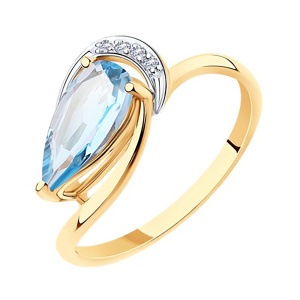 Кольцо из золота 585 пробы SOKOLOV 51-310-00620-1