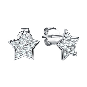Серьги из серебра 925 пробы с фианитом TALANT 12-72-0001-10254