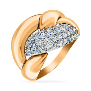 Кольцо из золота 585 пробы с фианитом SANIS 08-116890