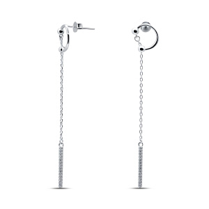 Серьги из серебра 925 пробы с цирконием SILVER WINGS 02D5466-127