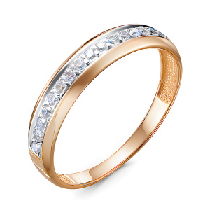 Кольцо из золота 585 пробы с фианитом DEL'TA 1101262