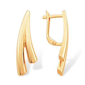 Серьги из золота 585 пробы с фианитом EFREMOV С10019898