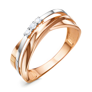 Кольцо из золота 585 пробы с фианитом DEL'TA 1105518