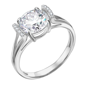 Кольцо из серебра 925 пробы с фианитом TALANT 20-72-0001-24084