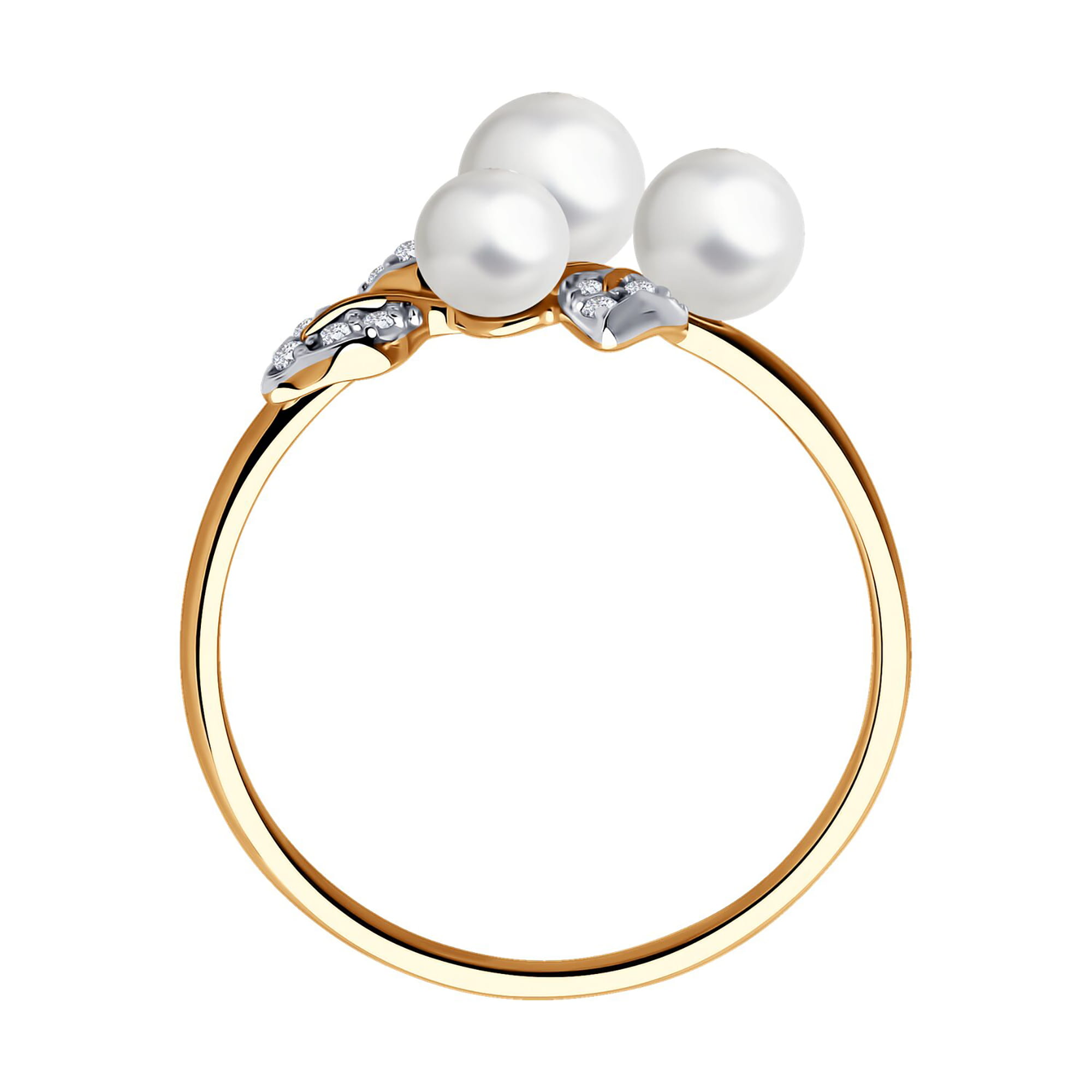 Кольцо из золота 585 пробы с жемчугом SOKOLOV 791250 Золото 585 пр.