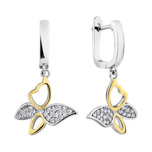 Серьги из серебра 925 пробы с фианитом JUVEDEL СЛ-5279