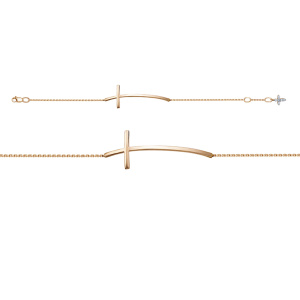 Браслет из золота 585 пробы с фианитом DEL'TA 7704842