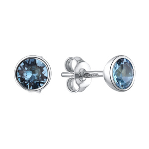 Серьги из серебра 925 пробы с кристаллом swarovski TALANT 12-72-000Л-10757