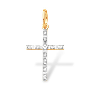 Кулон из золота 585 пробы с бриллиантом EFREMOV П13119304