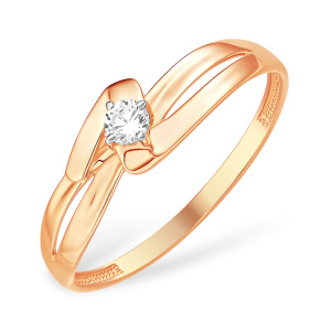 Кольцо из золота 585 пробы с фианитом EFREMOV К13220577