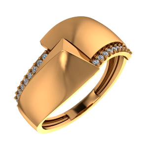 Кольцо из золота 585 пробы с фианитом SANIS 08-117698