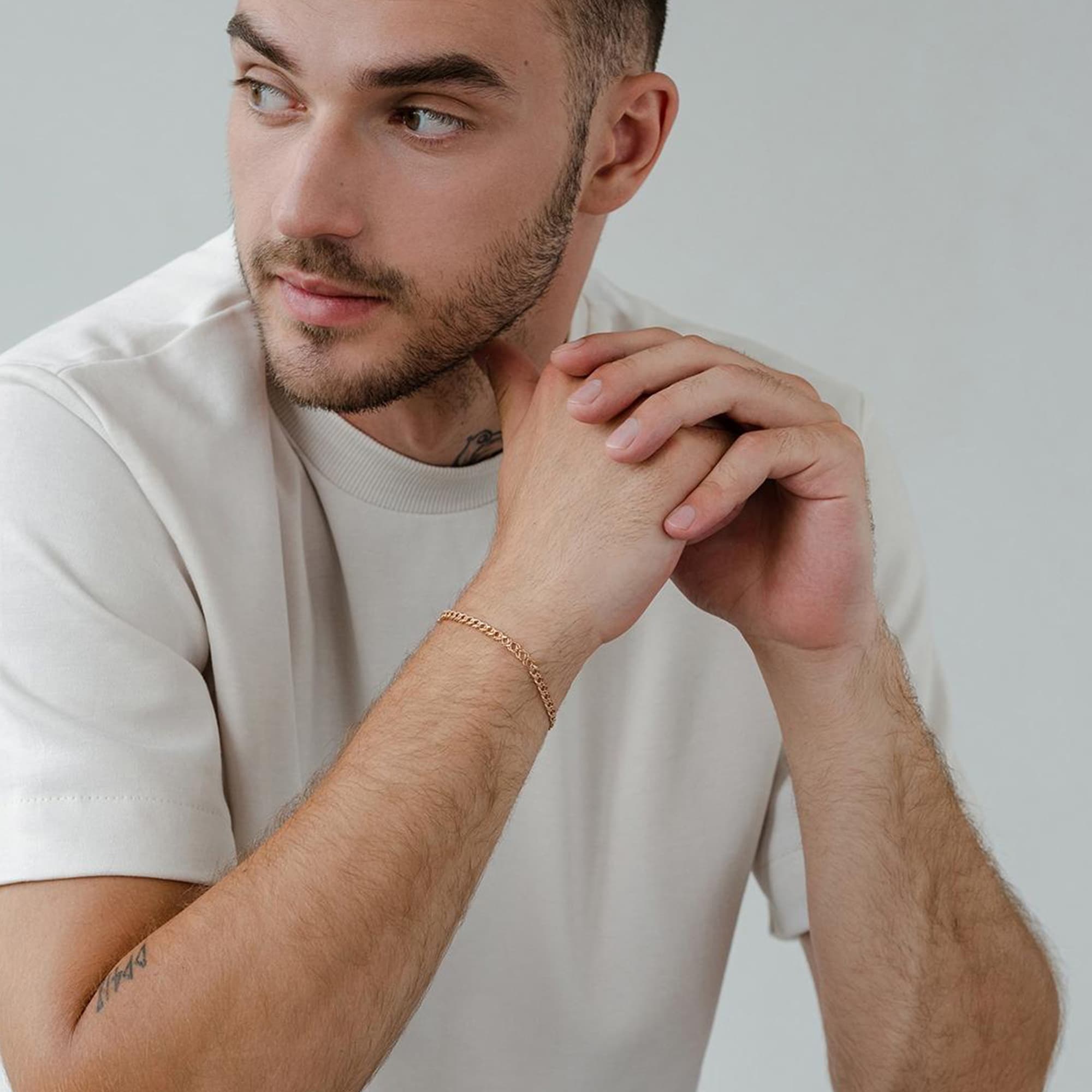 Браслет из золота 585 пробы KRASTSVETMET НБ 12-076ПГ d.0.60 