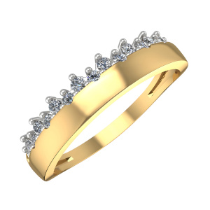 Кольцо из золота 585 пробы с фианитом SANIS 01-117914