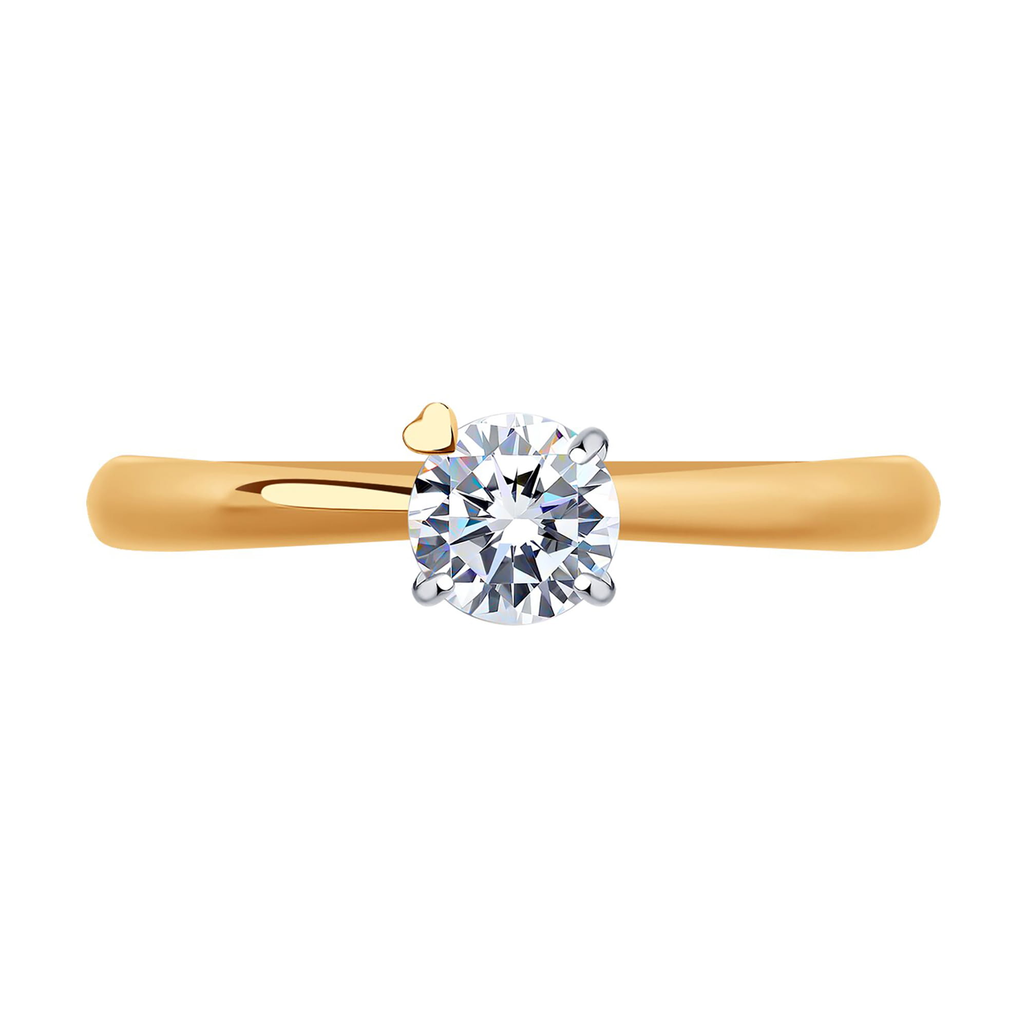 Кольцо из золота 585 пробы с фианитом SOKOLOV 19104 Золото 585 пр.