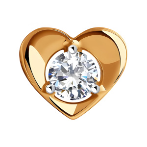 Кулон из золота 585 пробы с фианитом SOKOLOV 035971