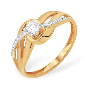 Кольцо из золота 585 пробы с фианитом EFREMOV К13210852