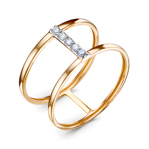 Кольцо из золота 585 пробы с фианитом DEL'TA 1102674