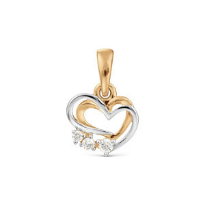 Кулон из золота 585 пробы с фианитом KARATOV Т142035166