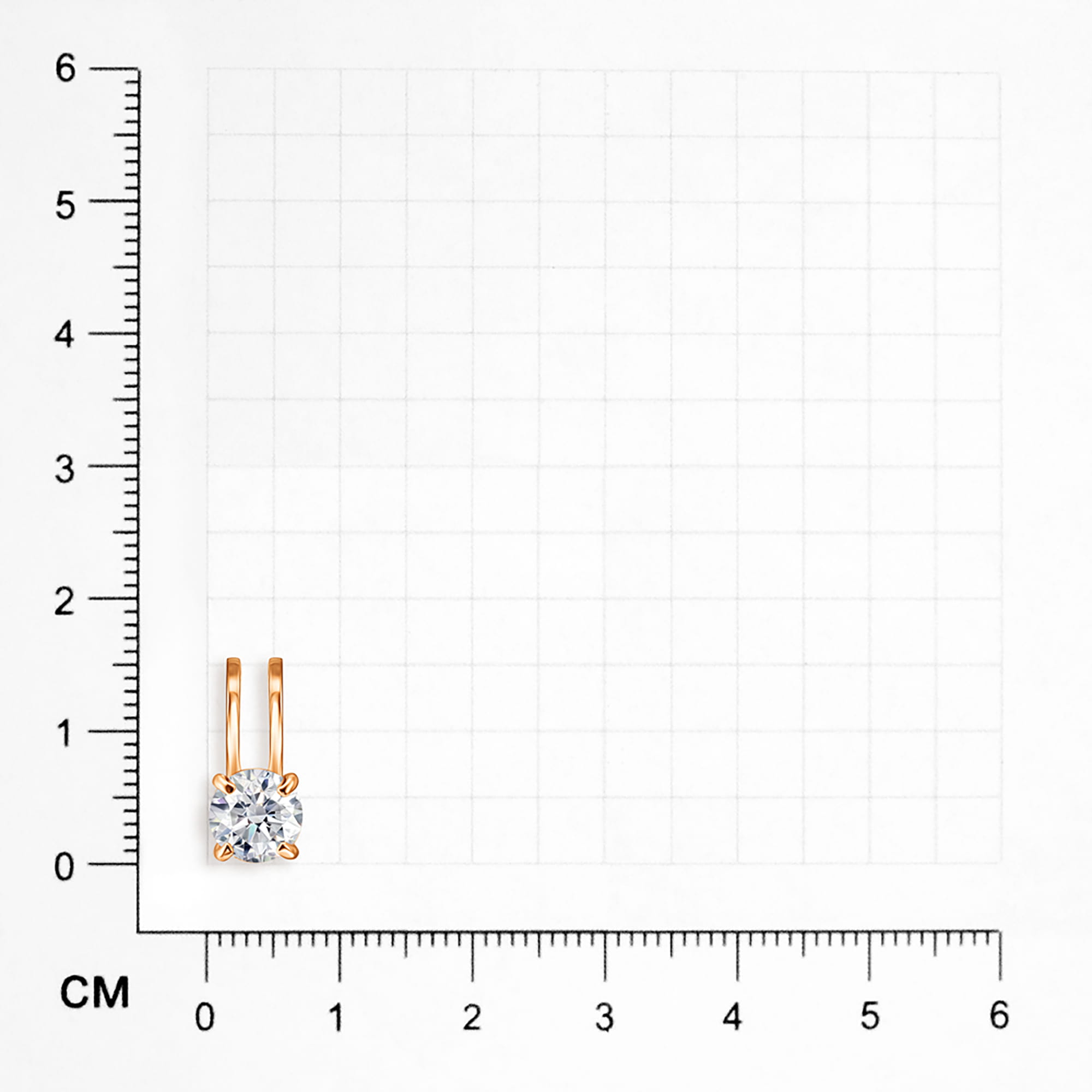 Кулон из золота 585 пробы с фианитом ГОЛДЕН ГЛОБ ПдЛКруг4.5мм/бцФ/з585 Золото 585 пр.