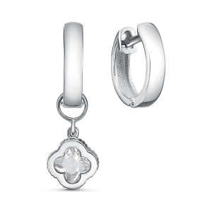 Серьги из серебра 925 пробы с фианитом SALAKATOV 421-10-658