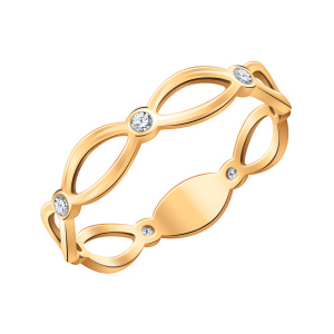 Кольцо из золота 585 пробы с фианитом ATOLL 10954