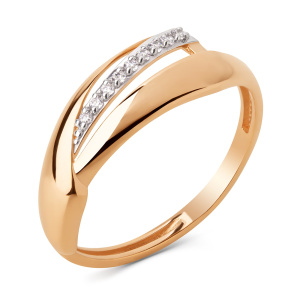 Кольцо из золота 585 пробы с фианитом DINASTIA 018521-1102