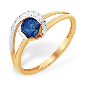 Кольцо из золота 585 пробы с сапфиром EFREMOV К13811089