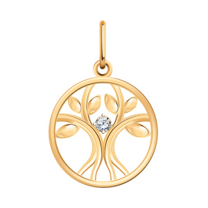 Кулон из золота 585 пробы с фианитом ATOLL 50380