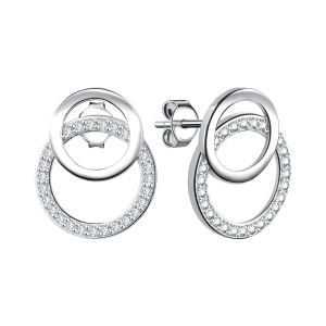 Серьги из серебра 925 пробы с фианитом TALANT 12-72-0001-11912