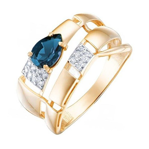 Кольцо из золота 585 пробы с топазом АЛЕКСАНДРА ЮЗ кл4093-28-01