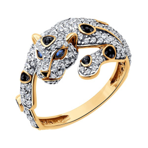 Кольцо из золота 585 пробы с фианитом SOKOLOV 716340