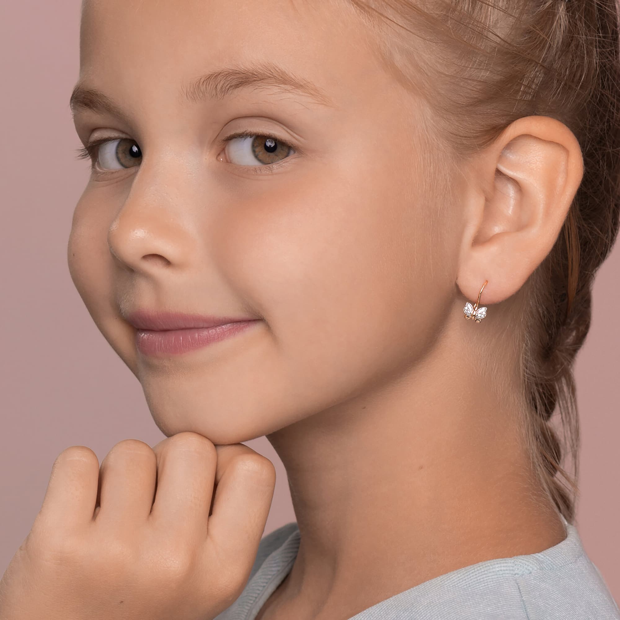 Серьги из золота 585 пробы с фианитом SOKOLOV 026865 Золото 585 пр.