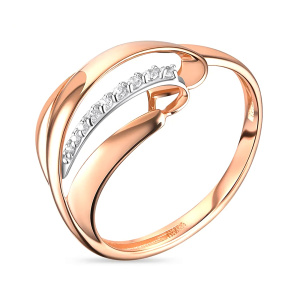 Кольцо из золота 585 пробы с фианитом DINASTIA 023991-1102