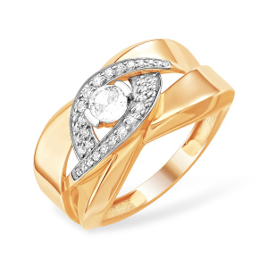 Кольцо из золота 585 пробы с фианитом EFREMOV К13219090